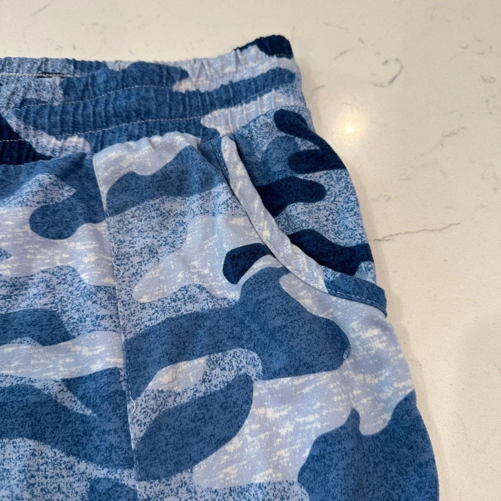 Jane and Bleecker Blue Camo Pajama Pants Women Medium Lounge Sleepwear Pant